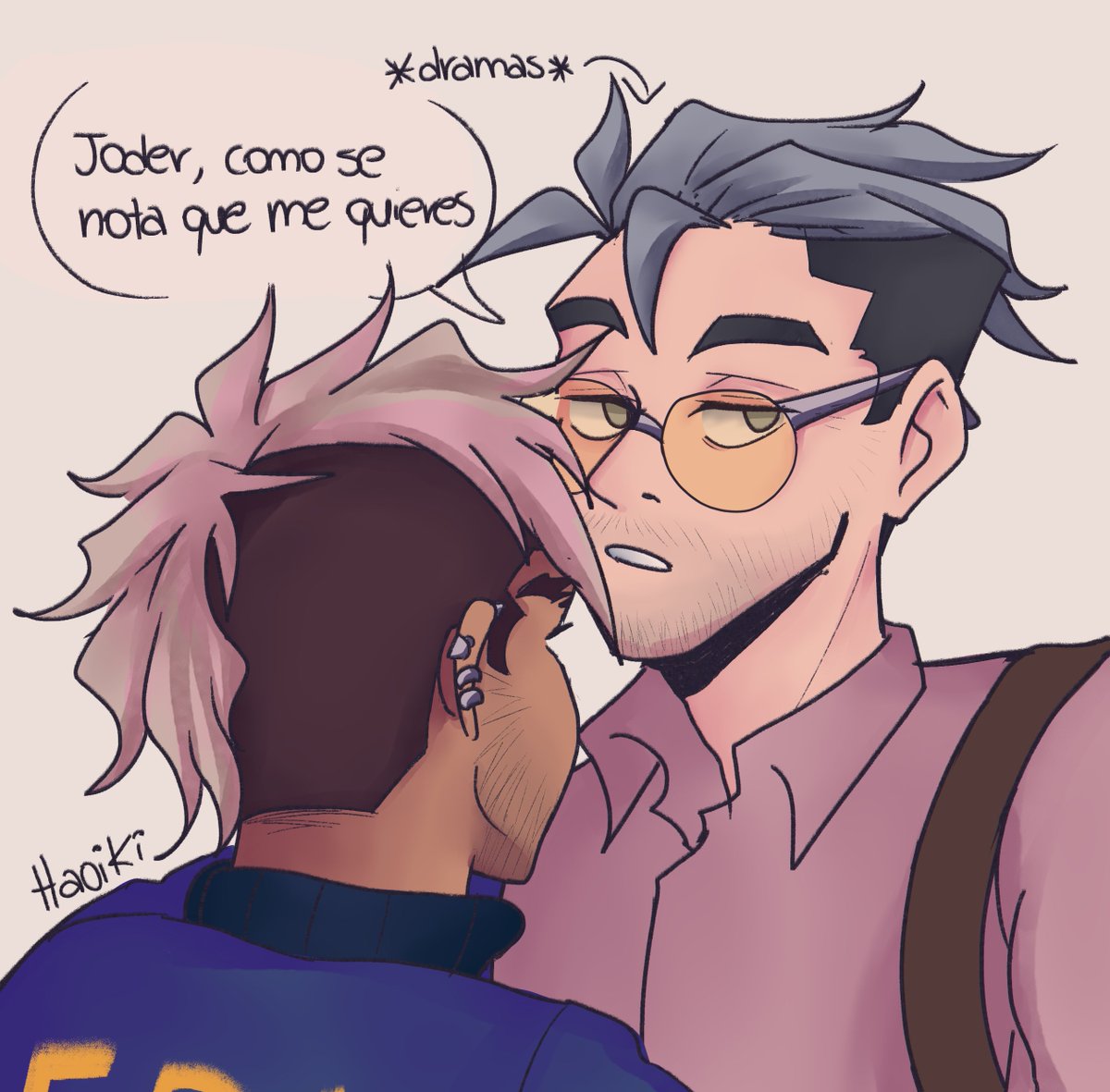 haoiki_317's tweet photo. 1/2 

Las poses cariñosas del otro día me despertaron la inspiración de volver a dibujarlos 👬👨‍❤️‍💋‍👨

#volkacio https://t.co/U7cb4Y6hK1