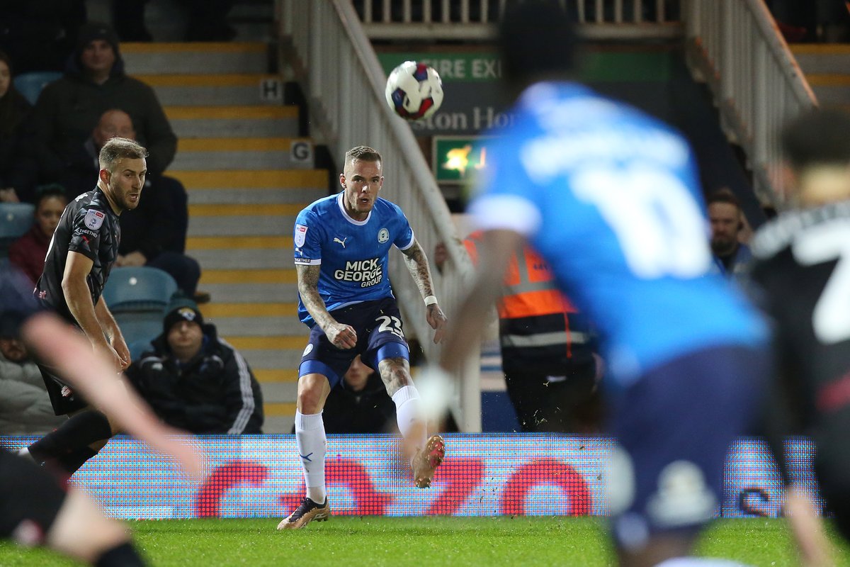 theposh's tweet image. 📸 Action shots from the first half at the Weston Homes Stadium.

#PETBAR