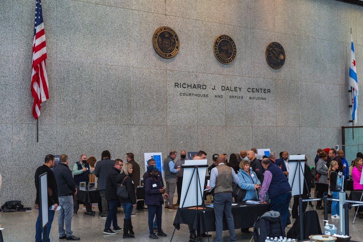 PBCChi's tweet photo. The Richard J. Daley Center was more than happy to host a recent minority- and women-owned vendor open house at @DaleyCenterChi. Our own John Beatty and Michelle Taylor had a fun time meeting with this eclectic group of valuable and diverse experts. #MBREManaged #diversity #DEI https://t.co/CNCwijUESd