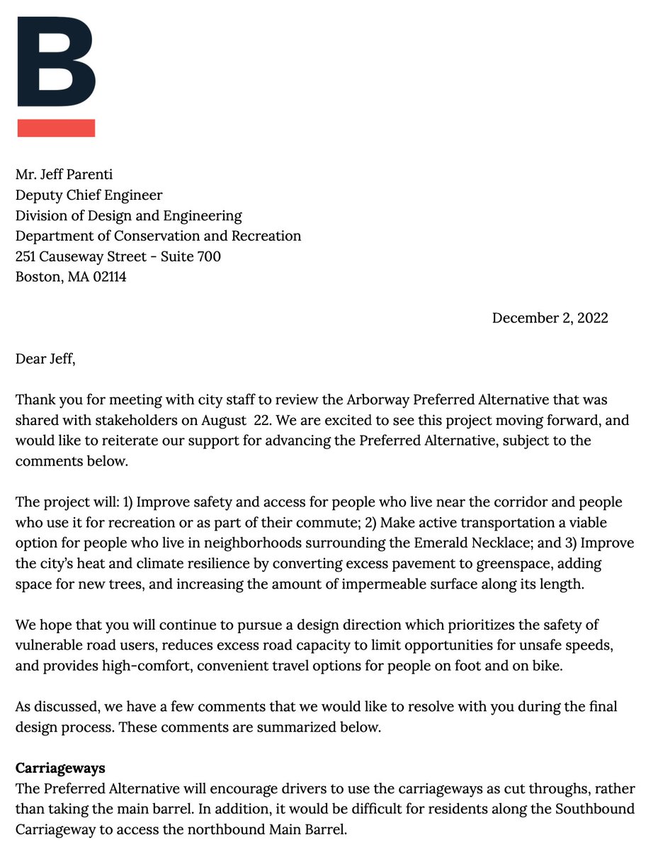 jfh's tweet photo. The @CityOfBoston is happy to lend our support to @MassDCR's effort to build a safer, greener Arborway, and to ensure the parkway better serves people on foot and on bike. https://t.co/Kx8abw3TJP