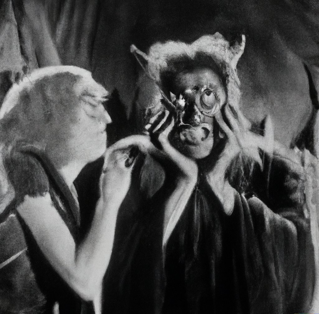 carniefilms's tweet photo. Generated imagery using DALL-E 2 via text prompts inspired by silent terrors such as Häxan and Der Golem and it is really evocative stuff. It's terrifying how these amazing images were just conjured up. #Haxan #dalle2 #DerGolem #Silentmovies #Silenthorror #witchcraft #witches https://t.co/OOaCywkNdL