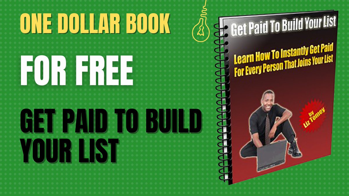 ebook2_free's tweet image. Get Paid To Build Your List
one-dollar-book.com/products/get-p…
&quot;Discover How You - Or Anyone - Can Build The BEST Kind Of Online Gold Mine From Scratch #howtobuildanemaillist #howtobuildanemaillistfast #howtobuildanemaillistfromscratch #howtobuildyouremaillist #buildanemaillist