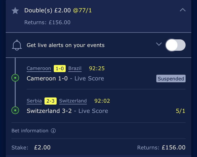 BettingTipsJA's tweet photo. @BadManBetting I cashed out was to shakey 😅 https://t.co/8q0VcXMt37