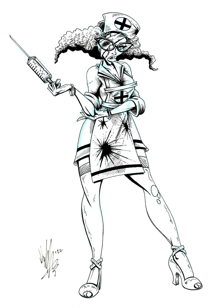 OuthouseCartoon's tweet photo. Here’s the creepy nurse from last night’s steam!

Follow me on Twitch at https://t.co/Y3yna9aRdj

#nurse #creepy #horror #horrorar #punk #punkart #punkrock #characterart #characterdesign #art #artist #stream #twitch https://t.co/GFziqaf8tS