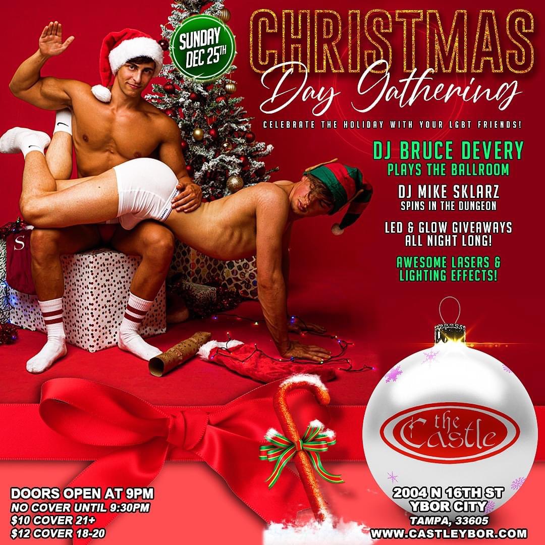 HoneyPotYbor's tweet photo. The Christmas Day Gathering at Castle! A party for the LGBT community & friends! Tons of giveaways! Sun. December 25th! #tampa #tampabay #tampapride #stpetepride #gay #gaypride #stpete #stpetersburg #pride #cltampabay #castleybor #yborcity #ybor #stpeterising #tbt #tampabaytimes https://t.co/lbFZxXLr2Y
