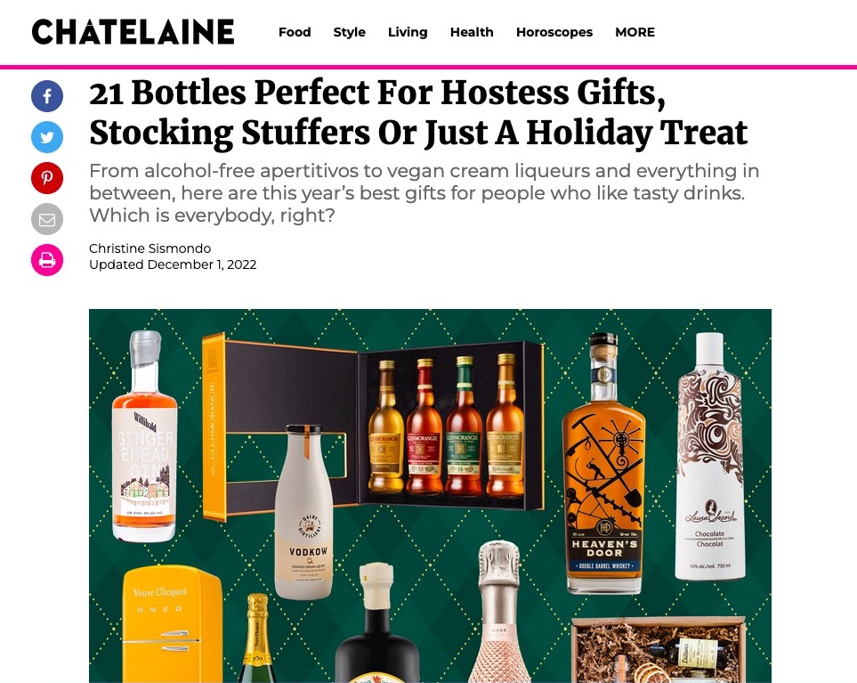 If there is still a question mark next to a few names on your gifting list, this is a great read - especially for chocolate lovers!

chatelaine.com/holiday/alcoho…

<a href="/Chatelaine/">Chatelaine</a> <a href="/sismondo/">Christine Sismondo</a> #gifting #giftguide #Chocolate #liqueur #laurasecord #laurasecordchocolate