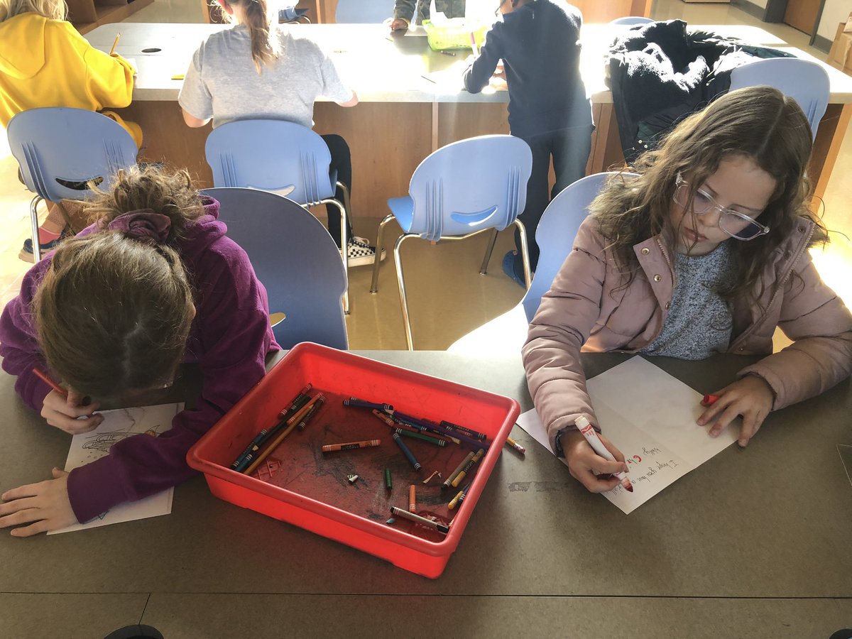 libraryatCES's tweet photo. @CatonsvilleES students are working on cards for nursing home residents to spread kindness and holiday cheer. Thanks @bcplinfo for including us in this activity! https://t.co/gnjscphLQ3
