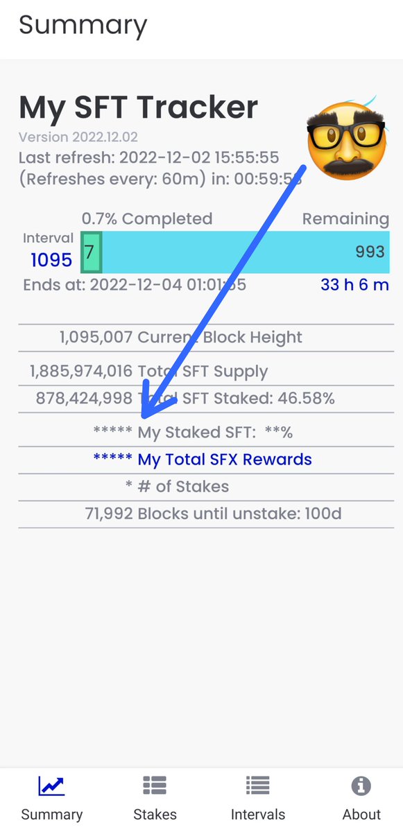 BluedragonSafex's tweet photo. Adding mustache mode to #safex #MySFTtracker to hide balances for sharing, etc..
Also adding feature to inflate balances by 10x, 100x, 1000x for showing the spouse and coworkers π https://t.co/1EqT62Zm07