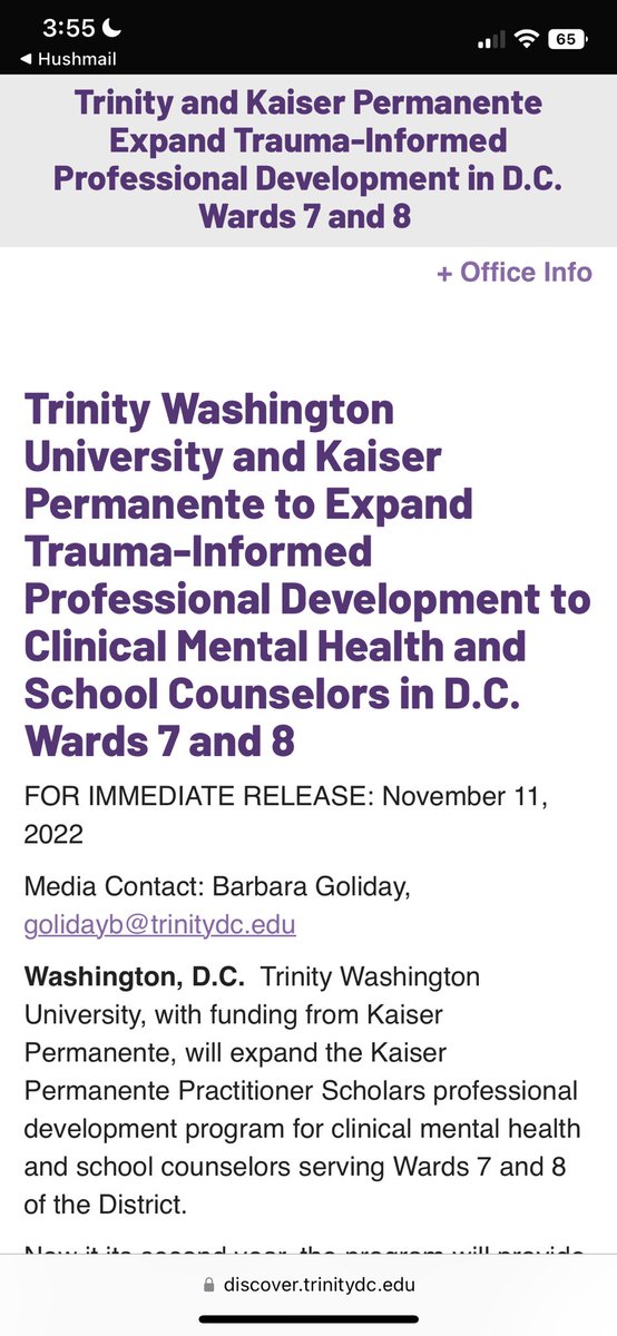 RT_Seminar2023's tweet photo. “In collaborating with community partners, Dr. Greer and her team determined there is a need for additional culturally competent, trauma-informed, and responsive counselors to meet the mental health needs of residents in underserved areas in the District.” #BSUSocialWork https://t.co/8w16iKT9uH
