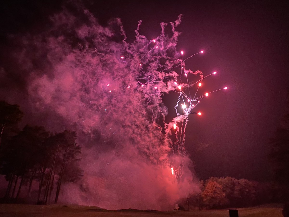 Fireworks on the first tee