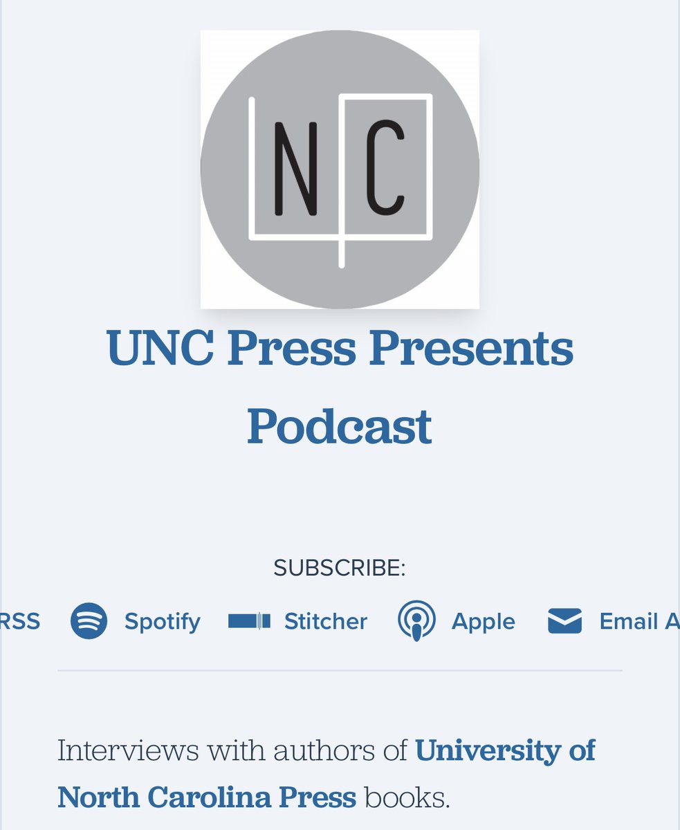 UNC_Press's tweet photo. New on UNC Press Presents Podcast via @NewBooksNetwork, Chris Willoughby @AntiquatedMeds discusses MASTERS OF HEALTH: Racial Science and Slavery in U.S. Medical Schools with @ClaireClarkPhD (stream or listen via @spotifypodcasts @ApplePodcasts @Stitcher) 
https://t.co/yKEbItDpBo https://t.co/pb5kffZi0f