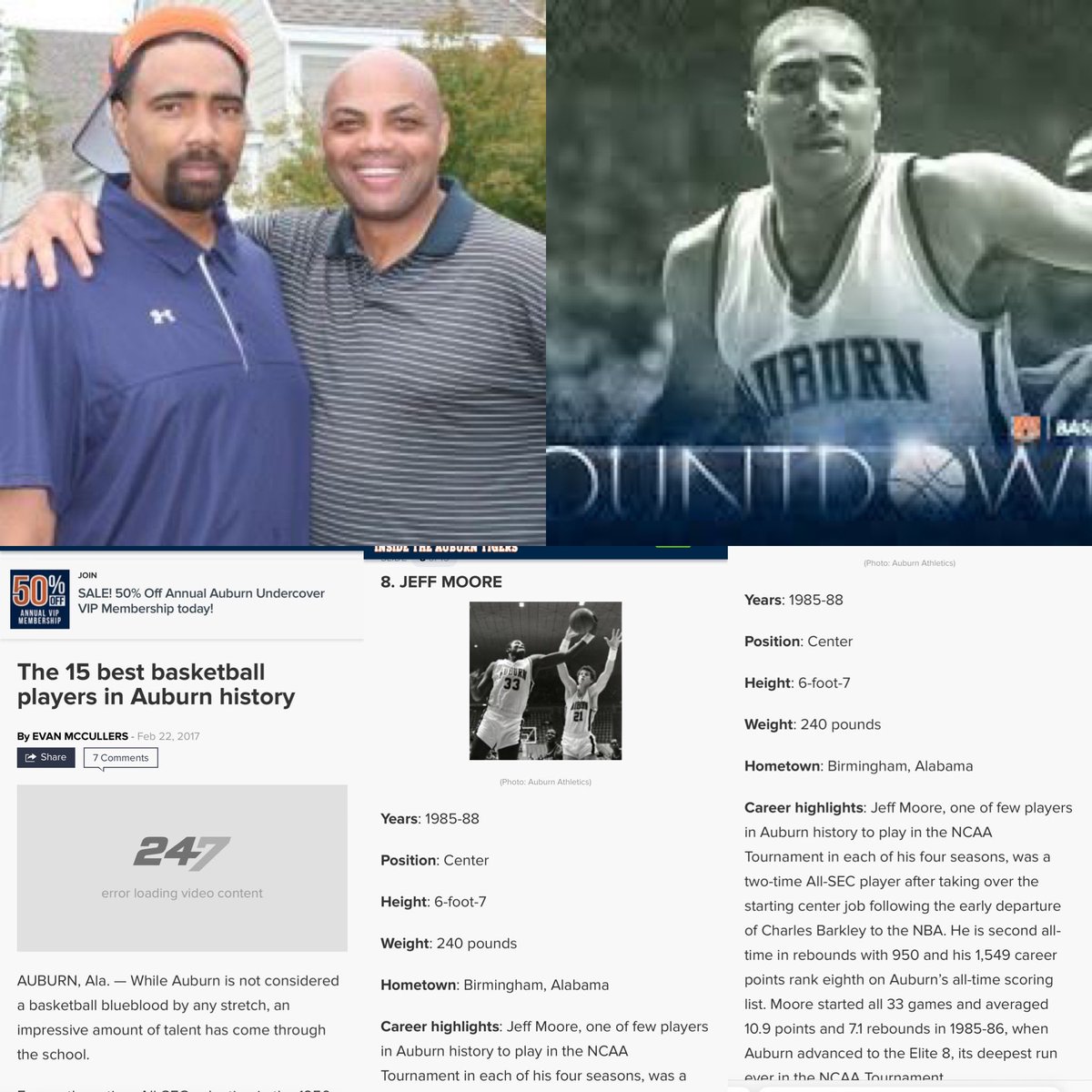 TheProspectLab's tweet photo. basketball program right after Charles Barkley left. He is considered one of the top 10 basketball players in Auburn History and is in the Auburn Athletics Hall of Fame. #TPLFamily #JeffMoore #AuburnLegend 💯 https://t.co/P8hnY6vxo7