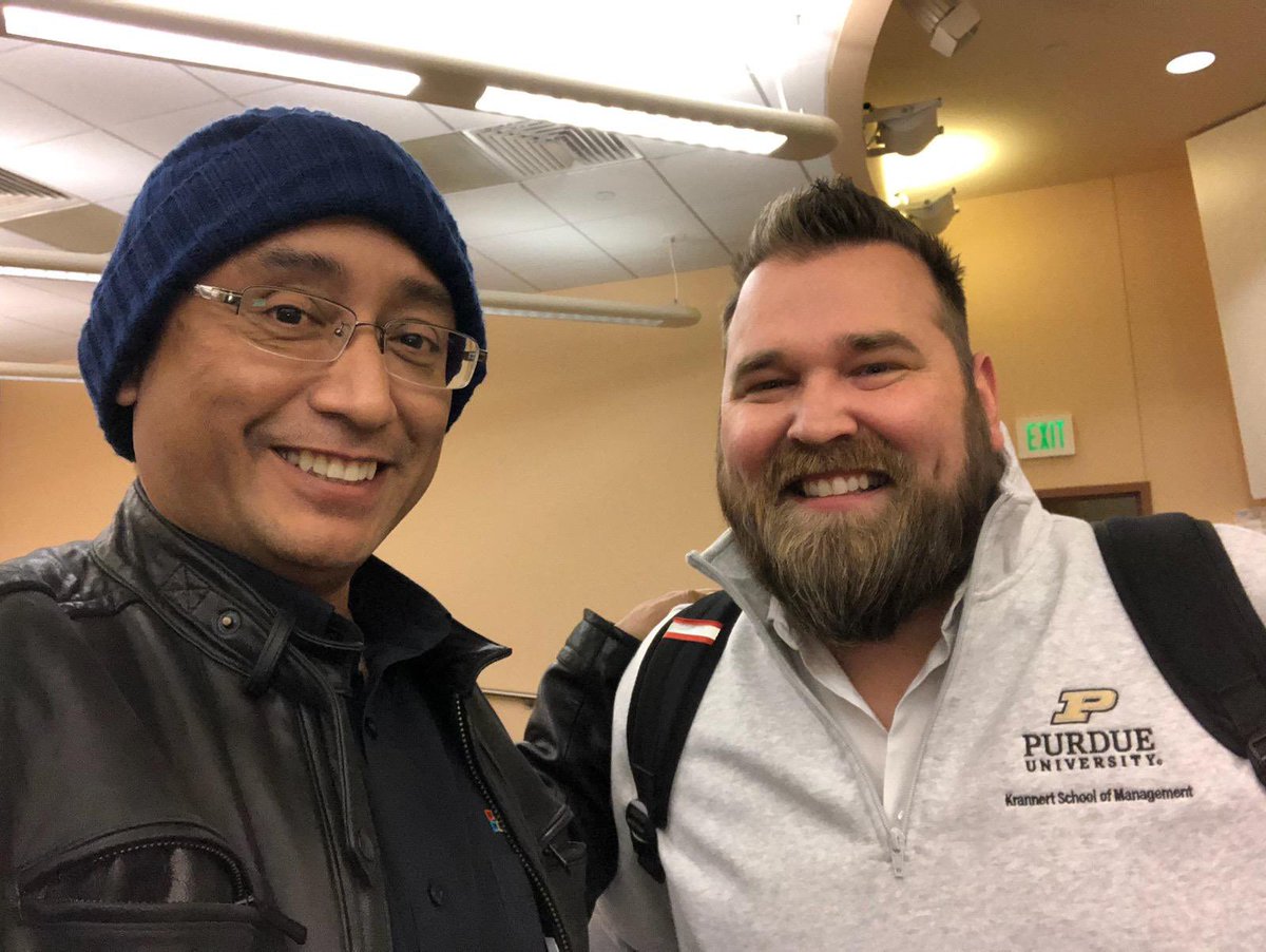 MatthewALanham's tweet photo. Great to catch up with @MarkTabNet at the national #PurdueData4Good #Analytics competition. Mark and I were colleagues together years ago at Predictix. He represented #Microsoft so well today on the judging panel. https://t.co/NLRDlkxbtP
