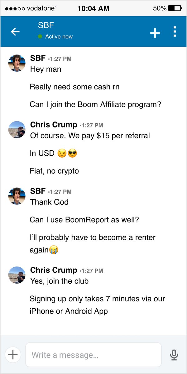 Even <a href="/SBF_FTX/">SBF</a> wants to become a Boom affiliate. 

Help renters build credit with rent and get paid in the process. 

Join here: boompay.app/boom-affiliate…
