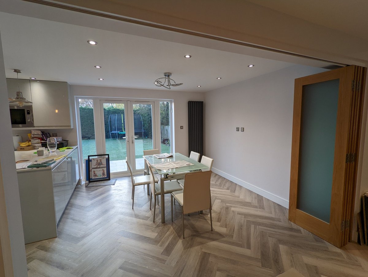 Kitchen diner in <a href="/duluxuk/">Dulux UK | Colour & Inspiration</a> rock salt in Elstree ,Borehamwood #decor #painter #home #kitchen #trade #decorators #elstree