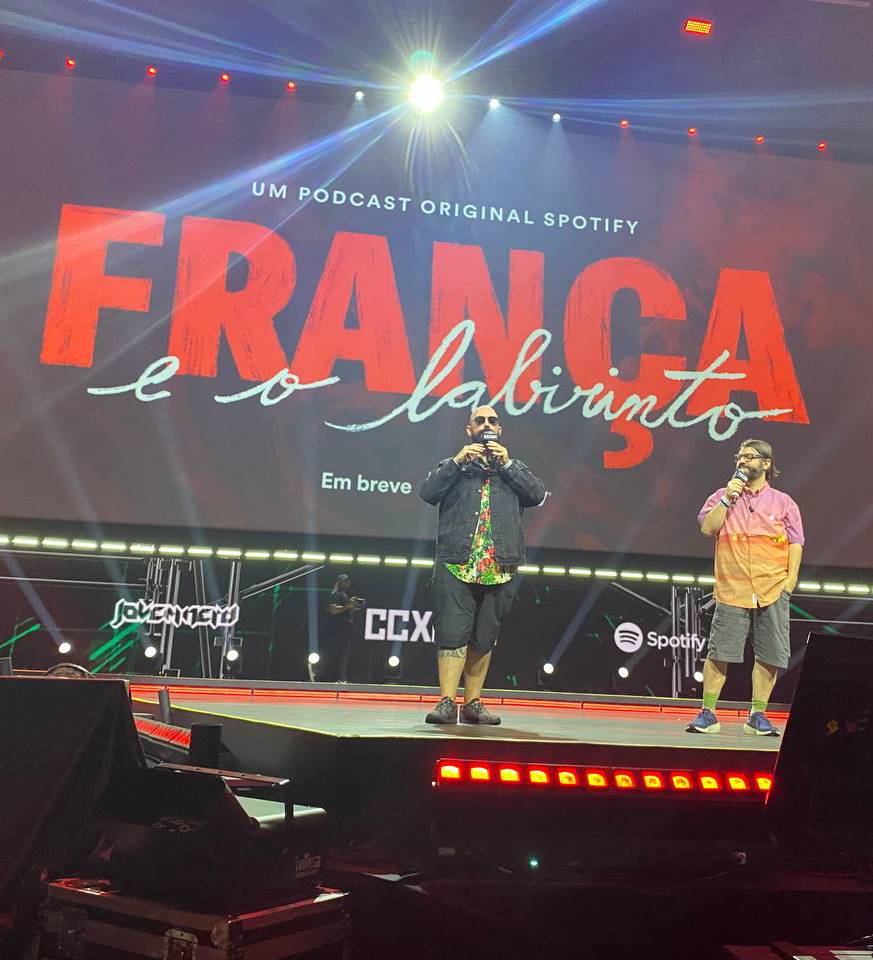 Nerdbunker's tweet image. Olha essa novidade, nerds!!! Jovem Nerd e Spotify orgulhosamente anunciam a audiossérie nacional França e o Labirinto, protagonizada por Selton Mello - saiba mais bit.ly/3umTec8