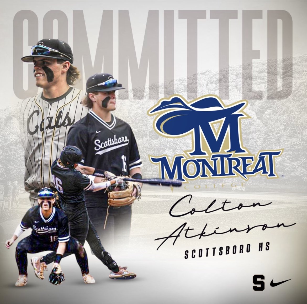 ColtonAtkinson8's tweet photo. Blessed and excited to announce that I will be furthering my academic and athletic career at Montreat College! I want to thank God for allowing me to play the game I love, and my family, friends, and coaches for pushing me daily!! #CavClan
@MontreatCavBase @KnightssouthAL https://t.co/E0Kb8y9HPU