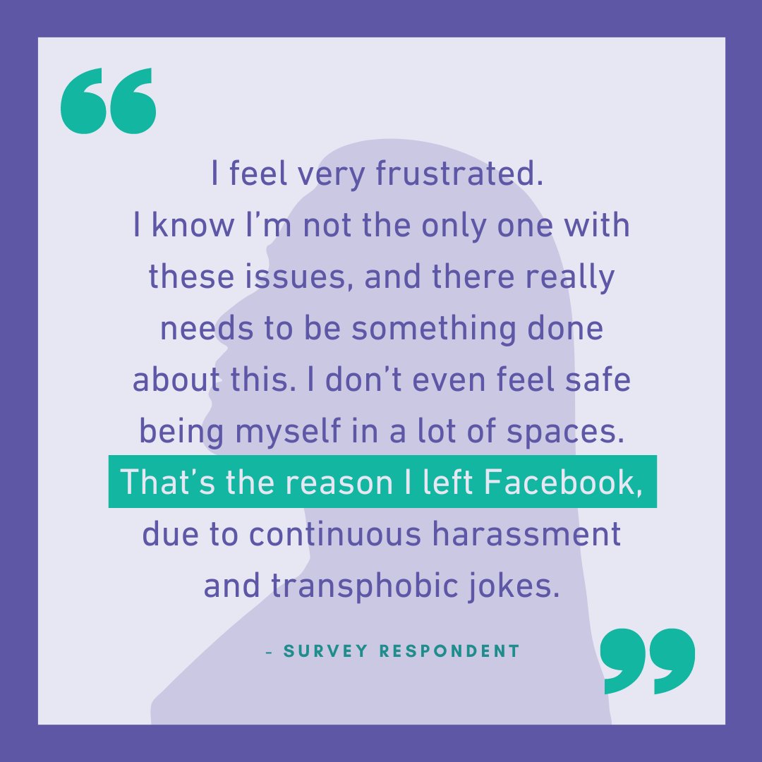 UltraViolet's tweet photo. “I feel very frustrated. I know I'm not the only one with these issues, and there really needs to be something done about this. I don't even feel safe being myself in a lot of spaces. That's the reason I left Facebook due to continuous harassment and transphobic jokes” #URLtoIRL https://t.co/AoeQD6WWWy