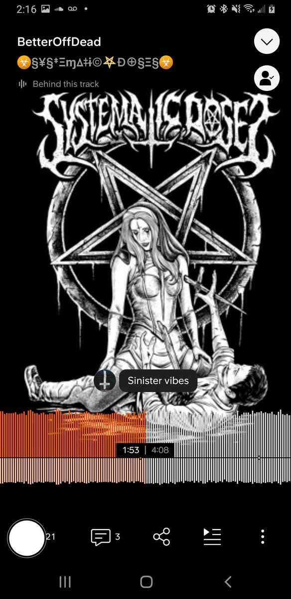 Witch_house_rp's tweet photo. I realized I skipped a day this week so I will post one more song Saturday for our #witchhouseartistoftheweek @SystematicDoses

 Listen to BetterOffDead  #SoundCloud
https://t.co/izI35AUoSl

#witchhouse #witchhousemusic #artistoftheweek #postwitchhouse #electronicmusic #blvsphemy https://t.co/tGzTJertMl