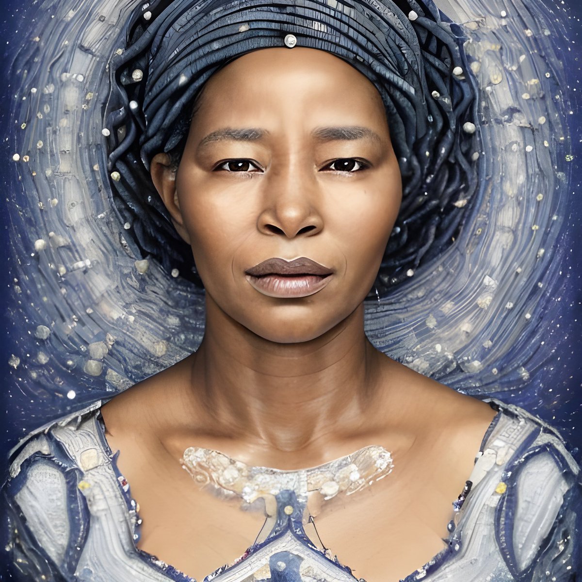 #lensa AI art basically turned my mum queen of Wakanda’s sister