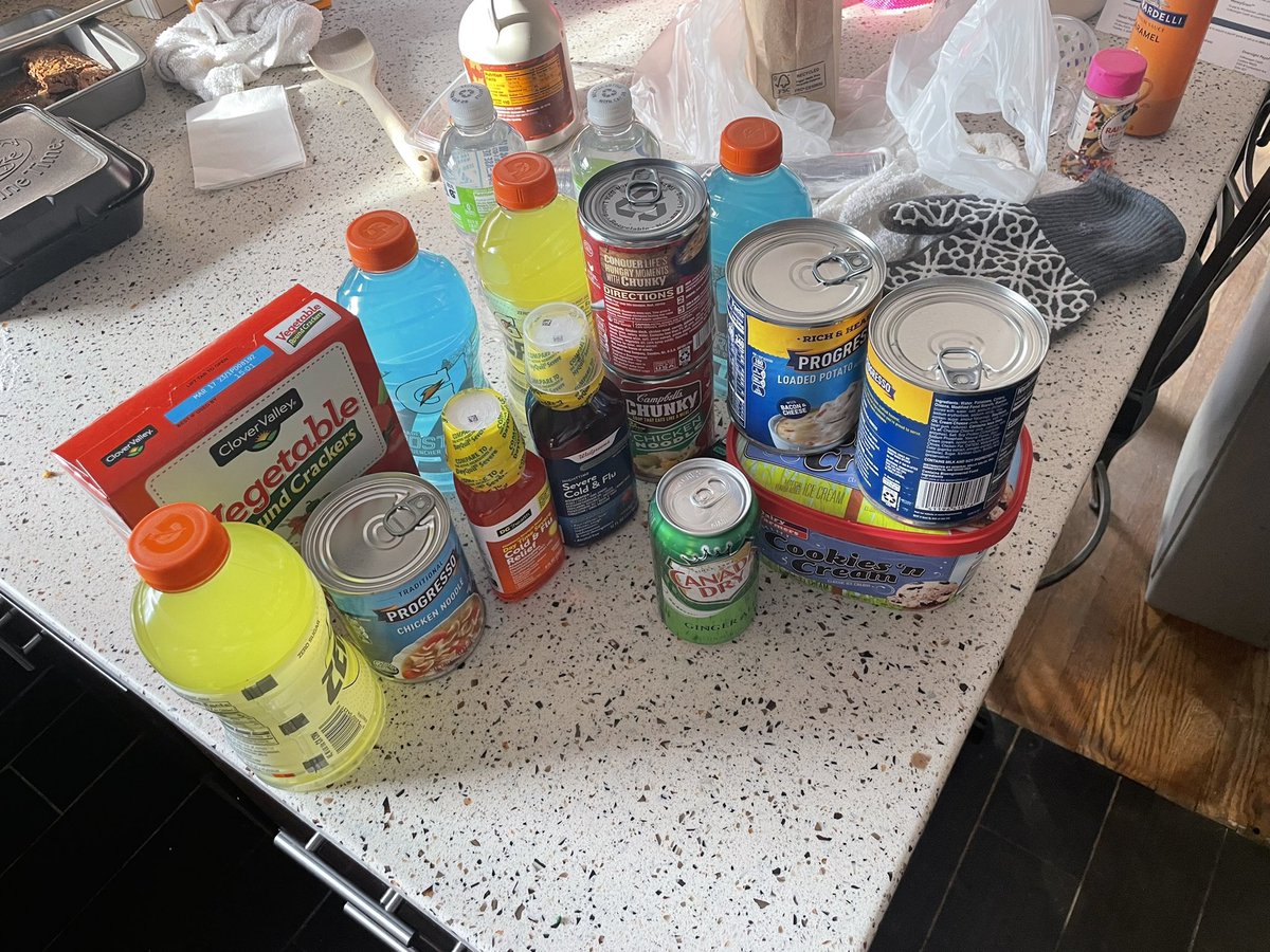 notnebstein's tweet photo. I told my mom I was sick and had to call of work and she said “say the fuck less” and pulled up with this boatload of ancient remedies #ThanksMa https://t.co/mUKM6ELWRb