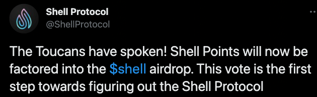thisisseigo1's tweet photo. #Arbitrum の中では有名な #ShellProtocol (@ShellProtocol )
$SHELL トークン #Airdrop は確定
俺的期待値はS級ではないが、割と簡単だった
引用元曰く、まだ間に合うらしい
タスクは3つ
① NFTゲット
② Shellポイントゲット
③ Vote
手順は↓ https://t.co/QxgGxfXXad