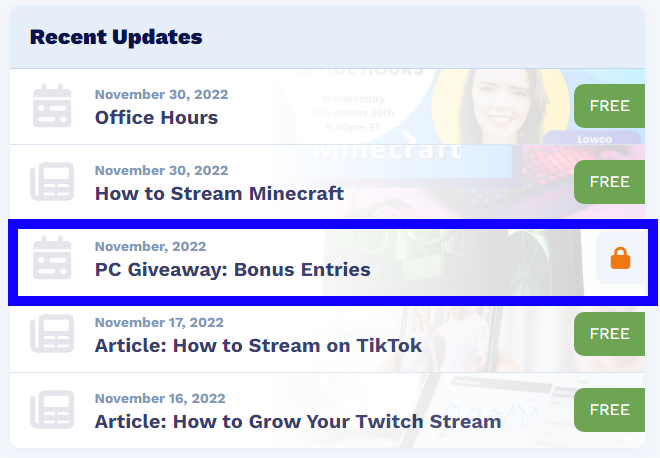 SolarStreamGG's tweet photo. @bortovic @NZXT @StreamerSquare Accelerated members should navigate to the dashboard section on SolarStream. Under recent updates you will see this section titled PC Giveaway: Bonus Entries, clicking on that section will produce a pop up with a secret code you should enter in the text box for bonus entries! https://t.co/QkirwMf121