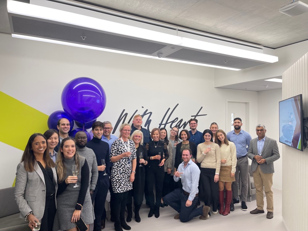 Parexel's tweet photo. This week @PeytonRHowell and @kushalgohil traveled to our newly-renovated Kings Bridge and Uxbridge, UK offices where they connected with our team over breakfast, shared company updates and achievements and had an interactive dialogue on our plans for the year ahead. https://t.co/qBA82kMkq1