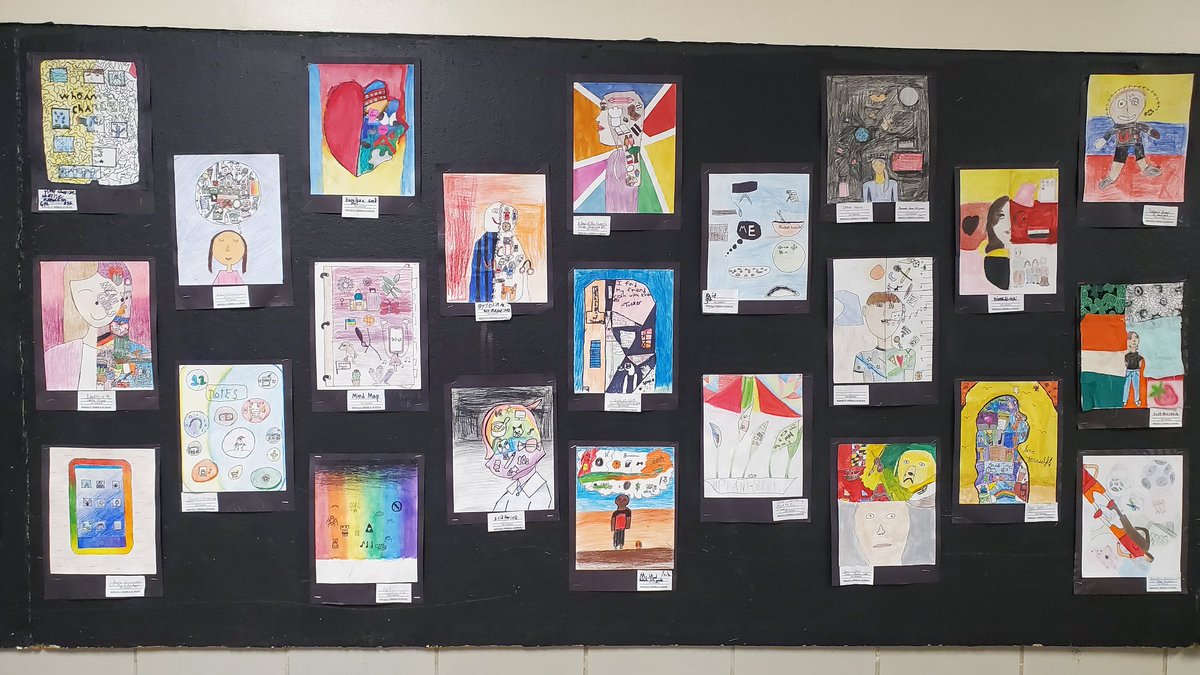 MsValentineRMS's tweet photo. 6th grade #artists created visual #mindmap to show their identity! 

#SEL #DiversityWins #InclusionIsForEverybody @TeamRidgely @cgibson5bcps @BarishSeth @creativitydept @CrayolaEdu https://t.co/uzY3PPFcFD