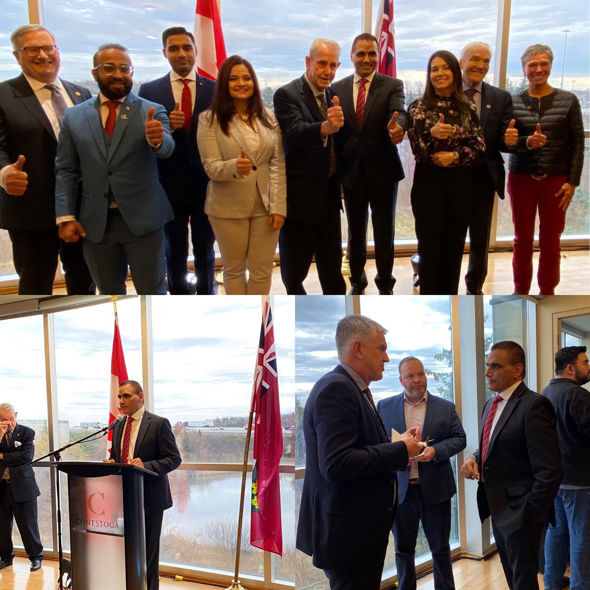 ParmGill's tweet photo. Exciting Day in @TownOfMiltonON! 

@ConestogaC announces their latest campus expansion right here in Milton.   

Thank you @ConestogaC for your commitment to Milton and for bringing both skilled trades, degrees and much more to our community! https://t.co/y0NRsTI72X
