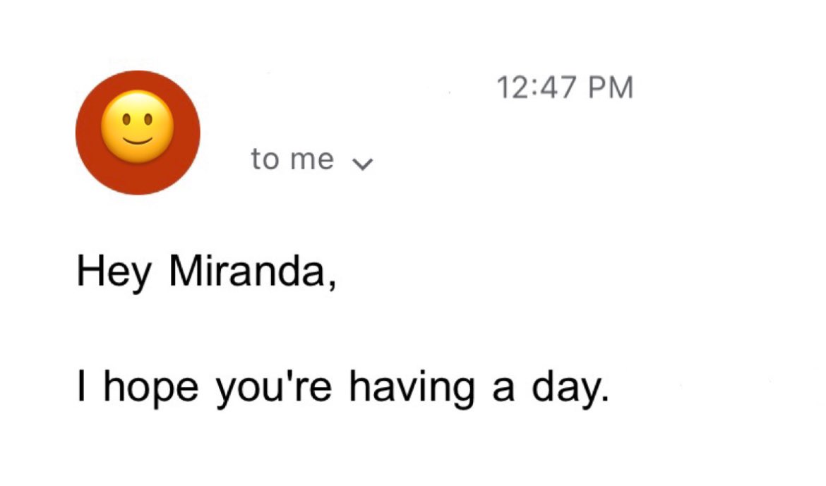 i am, in fact, having a day
