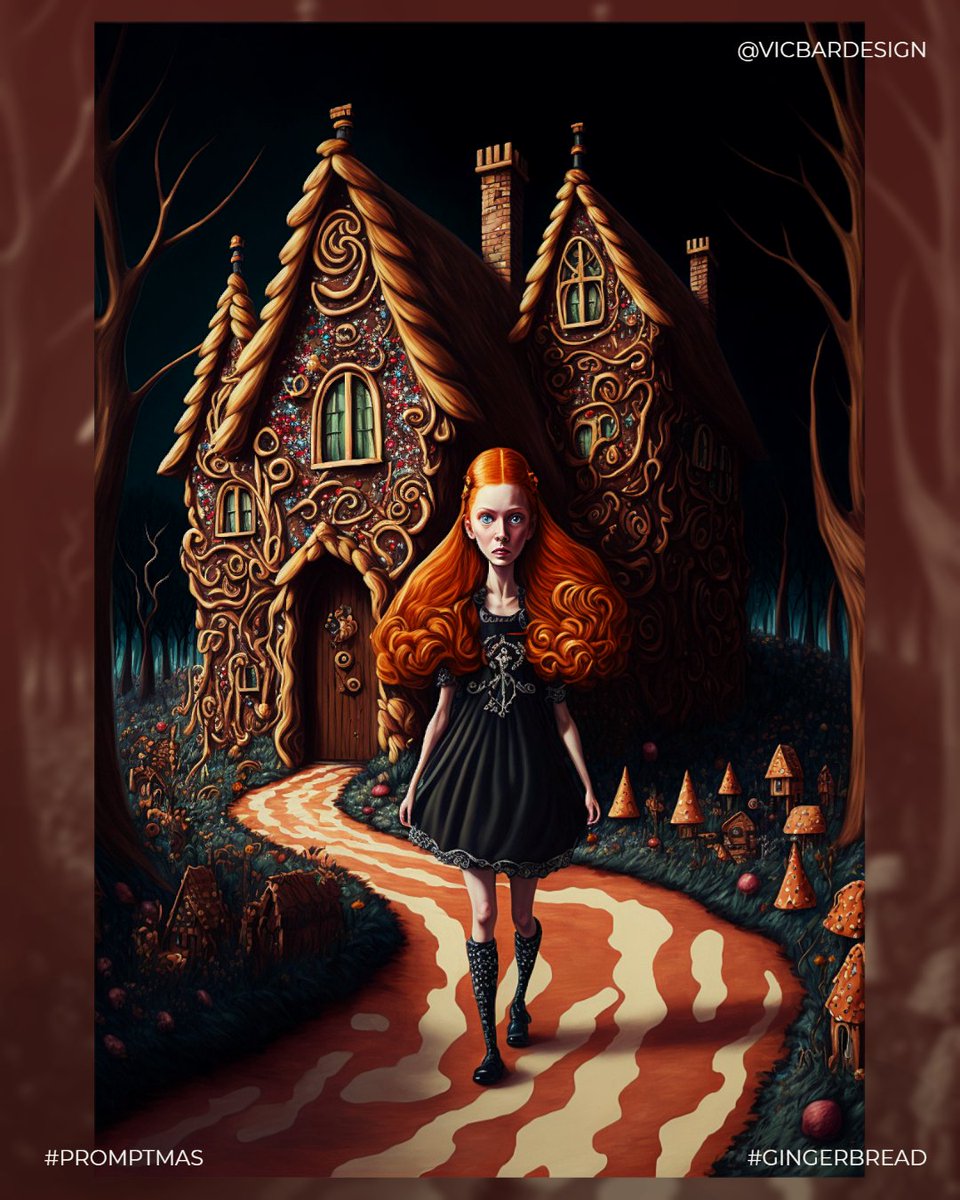 LoudRedNoise's tweet photo. Make everything GINGERBREAD!

PROMPTMAS Day 2: Gingerbread

#PROMPTMAS #AICC_IO #AICCCREATORS #vicbardesign #artificialinspiration #midjourney #aicommunity #gingerbread #surreal #gingerbreadhouse #adobeexpress #aiartist https://t.co/9ii5CcD47b