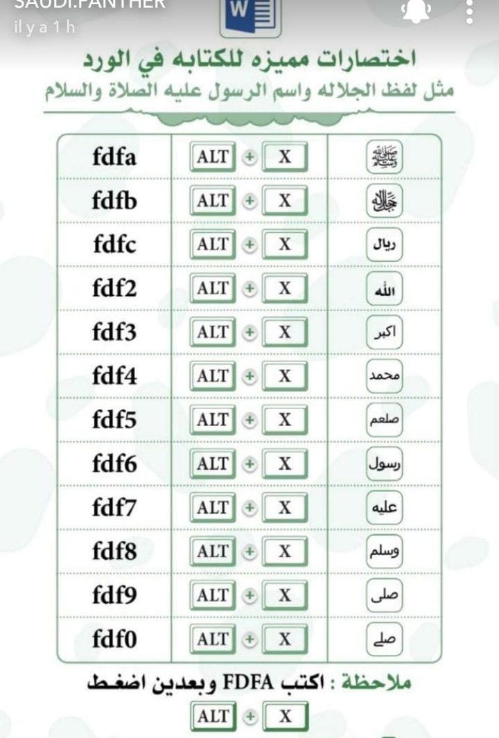 x_zain1's tweet photo. كيف تكتب لفظ الجلالة على الكيبورد

لفظ الجلالة

الرمز (FDF2) هو كود الرمز (ﷲ)

لفظ صلي الله عليه وسلم https://t.co/6f0wKWF7Dp
