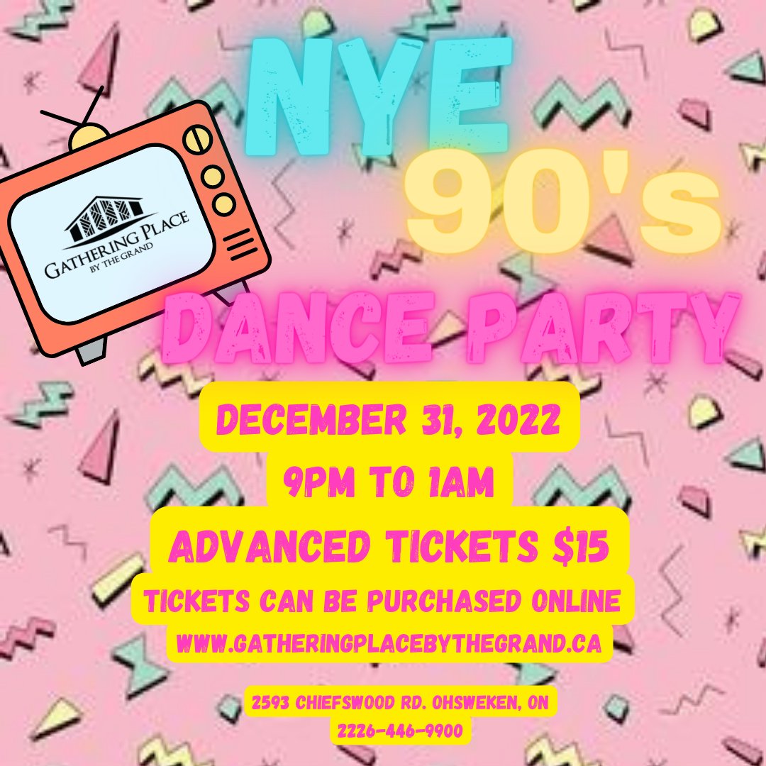 Come celebrate the New Year with us as we throw it back to all your favourite music videos from the 90s with a Video Dance Party by our pals at Pynx Productions.
$20 at the door.
19+ event.
Make sure to come dressed in your best 90's inspired outfit
Link: eventbrite.ca/e/grand-river-…