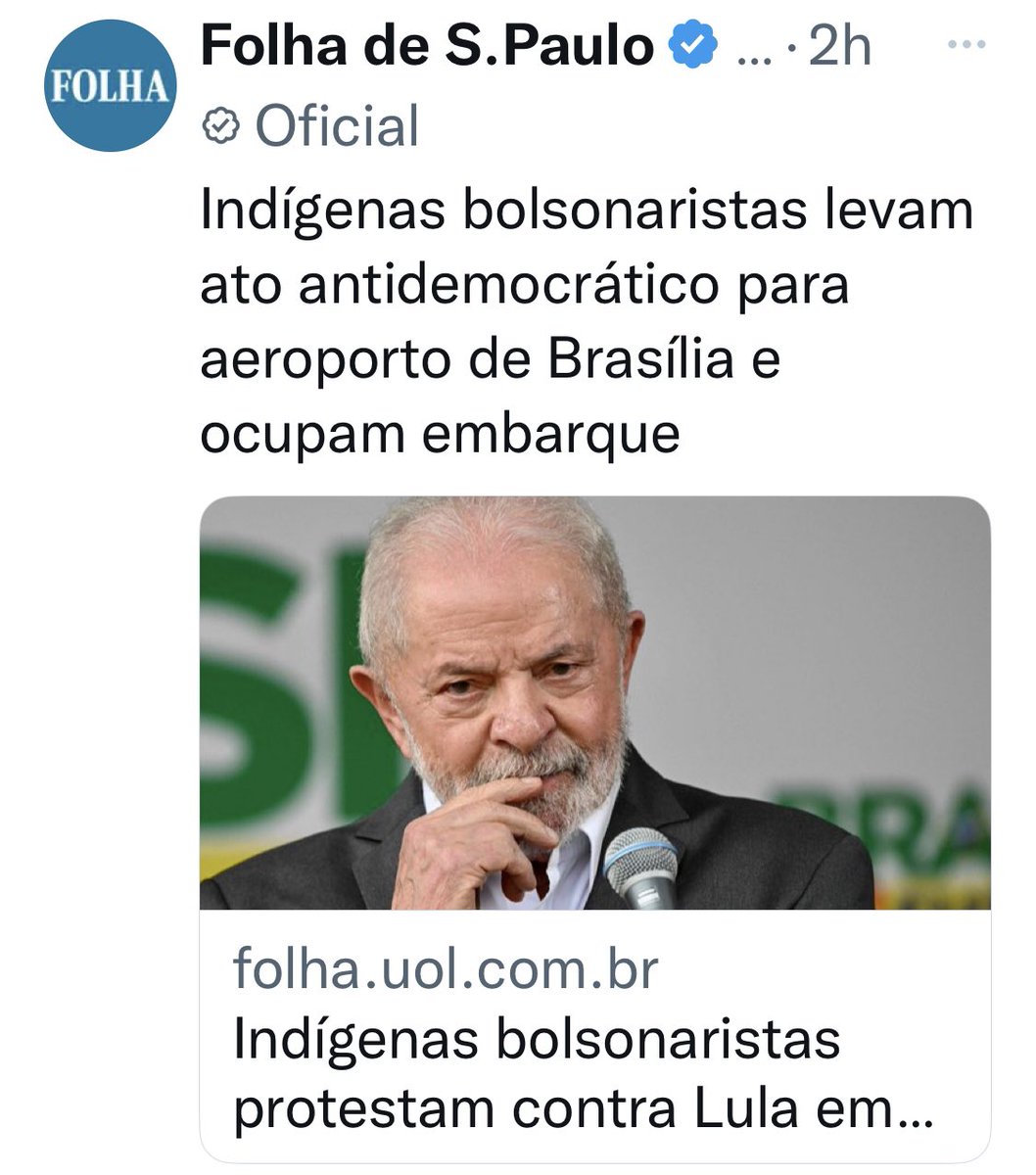 “Indígenas bolsonaristas” ahahaha hahahaha, olha a bug na cerebelo deles ⬇️