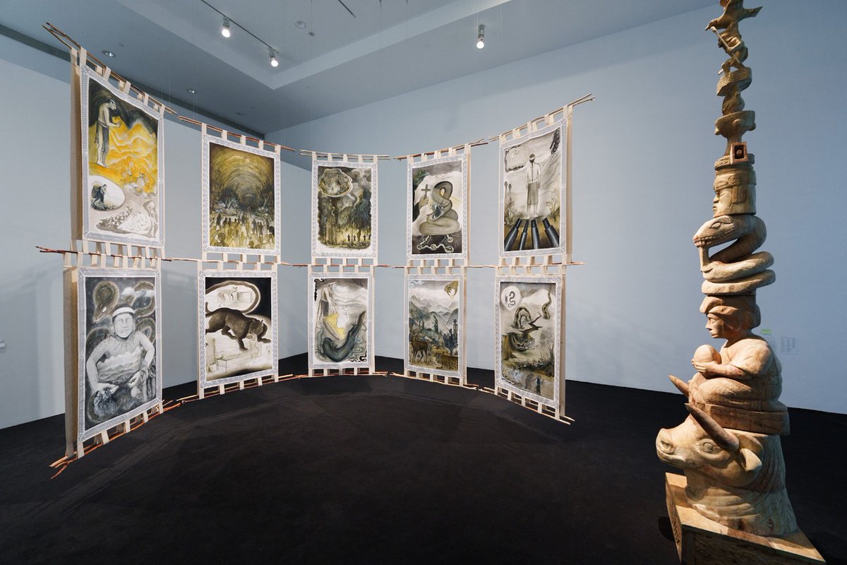 kurimanzutto's tweet photo. "Ayuujkjä´äy ëy Konk", la exposición colectiva en la que participan #DrLakra, Mariana Botey, Taka Fernández y Brian Cross traza un recorrido a través de la creación del pueblo Mixe junto a su mito de fundación: el mito del rey Kondoy, estará en el (MACBA) hasta febrero 26, 2023. https://t.co/0evvgyTbOa