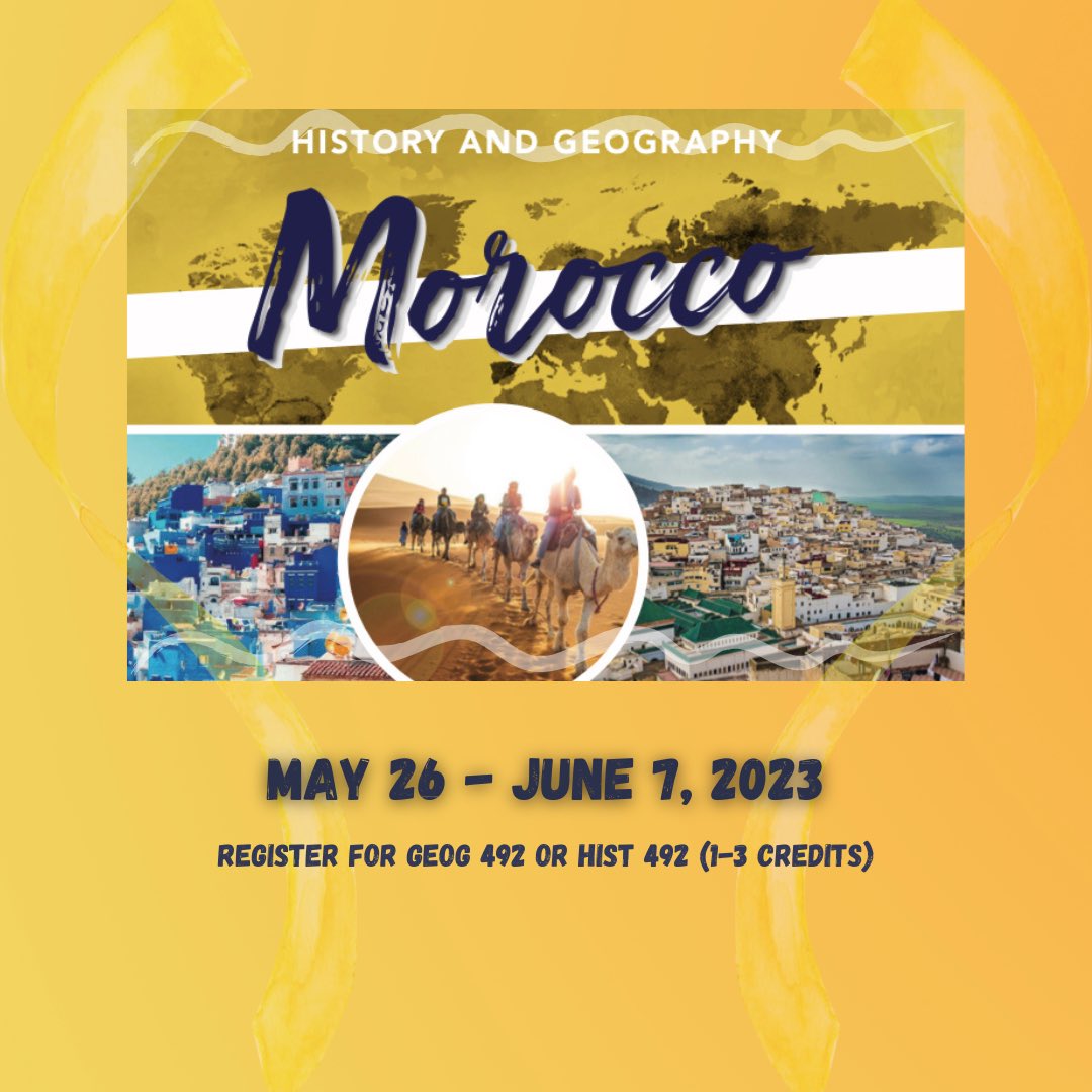 NSU_StudyAbroad's tweet photo. Are you interested in the History and Geography of Morocco? 🇲🇦
This program will give you the opportunity of visit beautiful cities and historical landmarks! Learn about local lifestyle, and a lot more.
https://t.co/mr72EbXS5C https://t.co/LyiKm89jYD