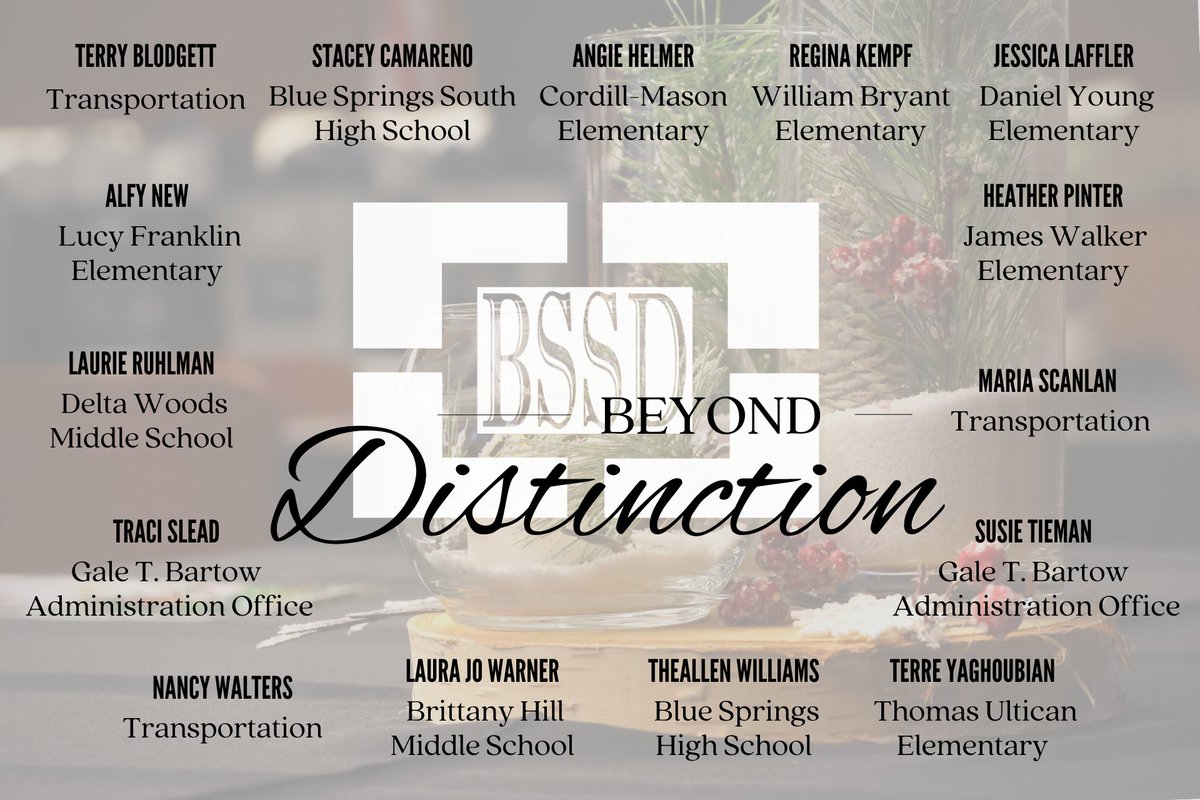 BSSDnews's tweet photo. This morning, we celebrated 15 exceptional classified staff, including custodians, transportation staff, & more, at the annual #BeyondDistinction breakfast. The honorees were nominated by their supervisors for going above & beyond. Congratulations to all the honorees!
#WeAreBSSD https://t.co/iBqi3zs5fm