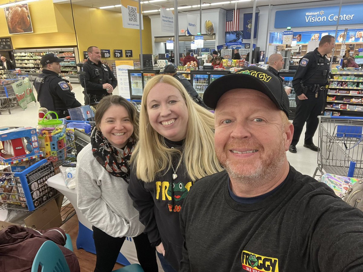 radiofroggy's tweet photo. #SantaCop Toy Drive at Walmart in Monaca/Center Township now until 6pm!! We are live with @DangerMulder Center Township Police & Monaca Police. https://t.co/b66vtNwA4e