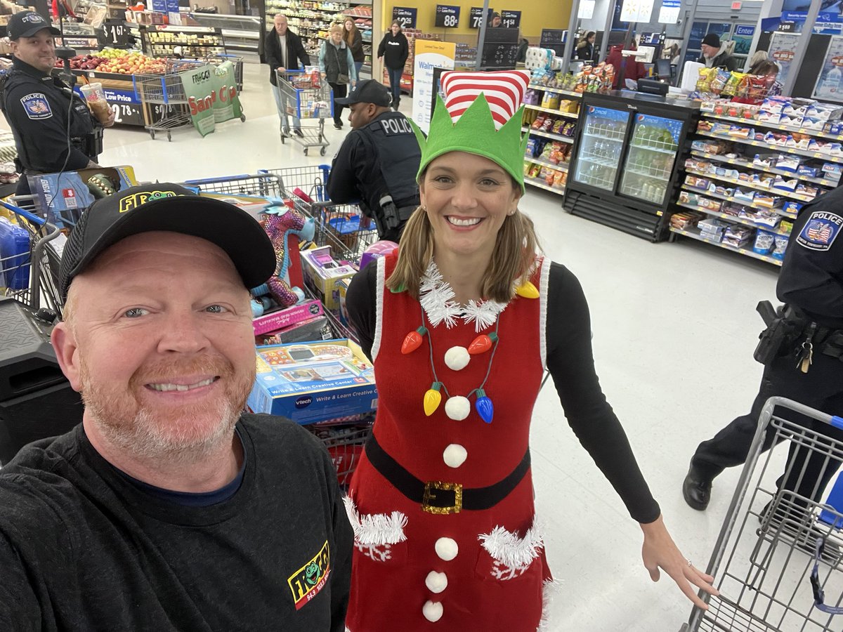 radiofroggy's tweet photo. #SantaCop Toy Drive at Walmart in Monaca/Center Township now until 6pm!! We are live with @DangerMulder Center Township Police & Monaca Police. https://t.co/b66vtNwA4e