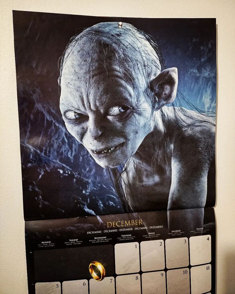 JH_Barron's tweet photo. "But Gollum, dancing like a mad thing, held aloft the ring, a finger still thrust within its circle." #gollum #smeagol #lordoftherings #lotr #theonering #middleearth #jrrtolkien #tolkien #december #firstdayofthemonth https://t.co/RPd7hEgWxe https://t.co/5uXhCWJsba