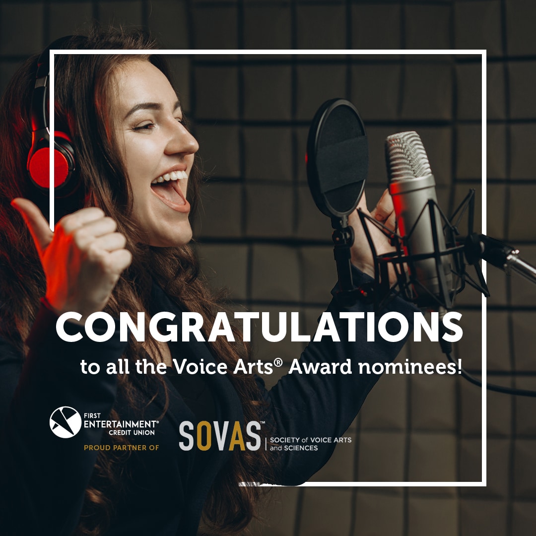 Firstent's tweet photo. Today we celebrate the achievements of the 2022 Voice Arts® Award nominees and creators of entertainment everywhere. We're so excited for you and we can't wait to see you at That's Voiceover! @SovasVoice 
#SOVAS #ThatsVoiceOver #voiceover  #VoiceArtsAwards #LA #FirstEntertainment https://t.co/TgRQDcc7nY