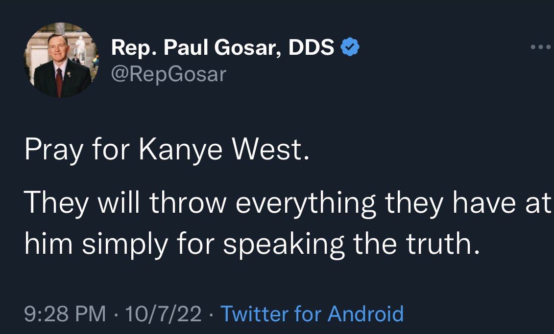 jasonselvig's tweet photo. Paul Gosar JUST deleted this tweet. https://t.co/I6DuKirAjn