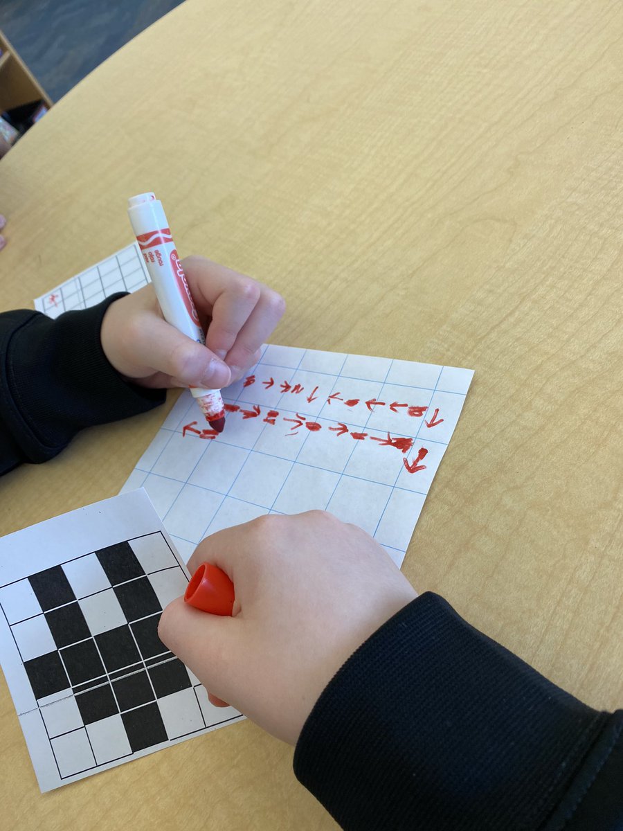 WilshireLibrary's tweet image. Today we tried graph paper coding! This is a great entry point into coding. Students took turns being robots &amp;amp; programmers. Some chose to call their codes out loud &amp;amp; others began to experiment with written code for their robot. #UnpluggedCoding @codeorg #MonthOfCode #HourOfCode