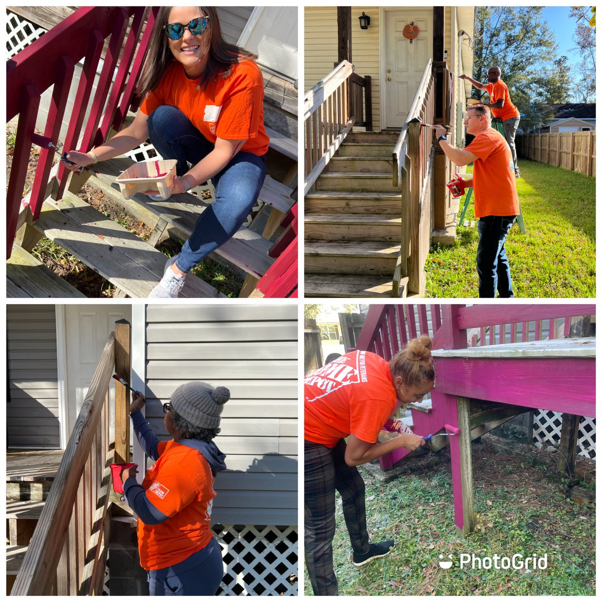 Today was another great day in D132. We painted a few porches in partnership with East St Tammany Habitat for Humanity. We made some homeowners very happy today just in time for the holidays #OperationSurprisr #TeamDepot #D132