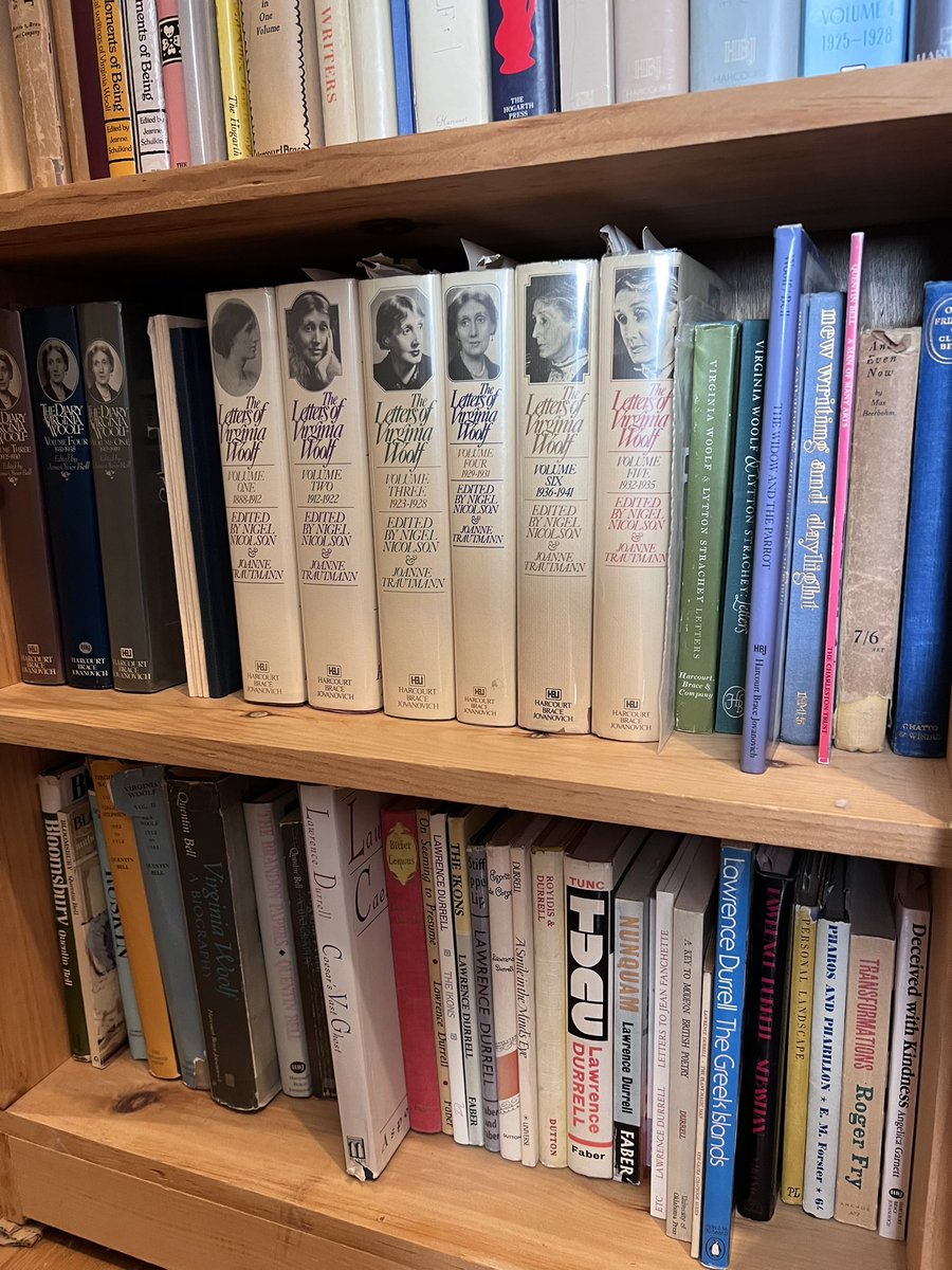 IntVWoolfSoc's tweet photo. Last weekend, the IVWS President reorganized the 331 books and items that the family of the late Edward Hungerford donated to the Society. Time will tell what’s next for the #HungerfordCollection, but for now it has some order, and its pieces have been catalogued. #VirginiaWoolf https://t.co/Z548rQj59x
