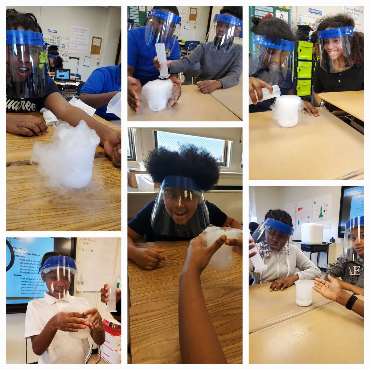 MrsLafferty1's tweet photo. Today my 5th graders learned about sublimation. It's the process where a solid turns to a gas, skipping the liquid phase. They all had a blast and enthusiasm and excitement was heard through the room! https://t.co/p6A7WKG8Cd
