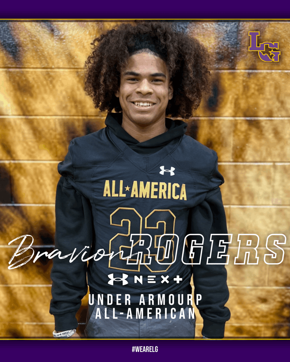 LaGrangeFB's tweet photo. Congratulations to Bravion Rogers on the honor of being @uafootball All-American! Bravion will play in the @uanextfootball game on January 3 in Orlando, FL. #WeAreLG https://t.co/6ng4r9Zpip