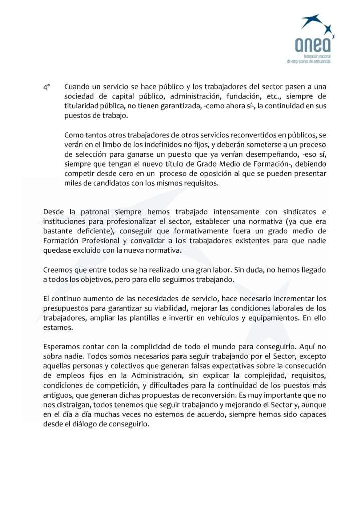 AETESYS contesta a ANEA. No somos transportistas, somos profesionales sanitarios, no faltan TES, faltan condiciones dignas y cultura sanitaria en las empresas privadas. #OtroModeloEsNecesario <a href="/ANEAFederacion/">ANEAFederacion</a>
<a href="/sanidadgob/">Ministerio de Sanidad</a> <a href="/SanidadP/">Sanidad Pública</a> <a href="/Fentes_org/">FENTES</a>