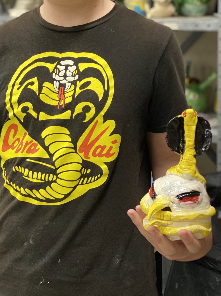 WMS 7th grade semester students complete their double pinch pot clay project.